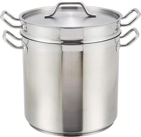 Winco 16qt S/S Double Boiler w/Cover
