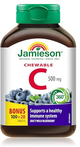 Jamieson - Vitamina C 1000 Masticabile, Mirtillo, 120 Unità