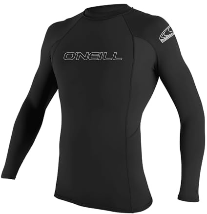 O'Neill Wetsuits Men's Basic Skins Long Sleeve Rash Guard - Black, 2XL