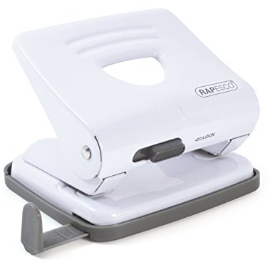 Rapesco 1399 825 2-Hole Metal Punch, 25 Sheet Capacity, White
