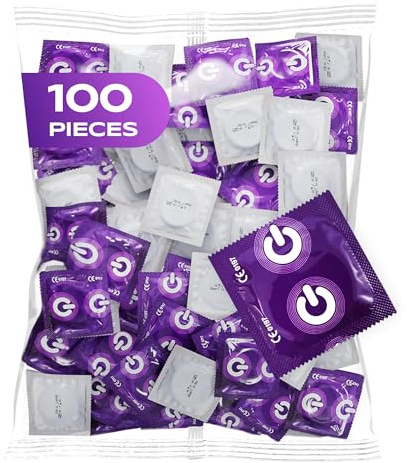 ON) Preservativi Cioccolato | Larghezza 54 mm | Confezione da 100 | Preservativi neri & con profumo di cioccolato | Spessore parete sottile 0,07 mm