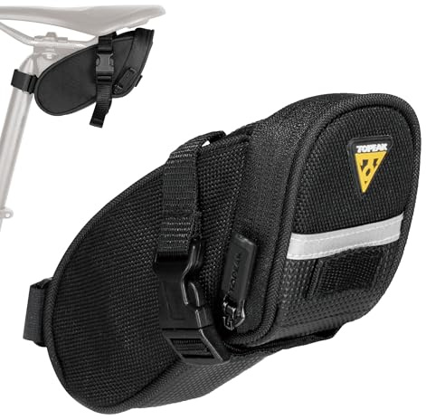 Topeak Aero Wedge Pack Straps Sac de Selle avec Sangles Mixte, Noir, Taille Micro