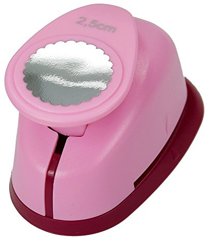 efco 1791109 Stanzer M, Kreis gezahnt 1 Zoll Motivstanzer, Kern: Metall, Pink, 7,5 x 5 x 5 cm