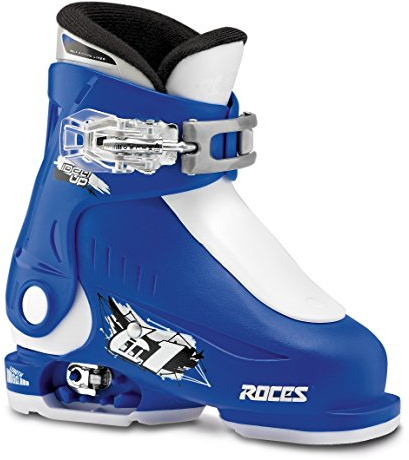 ATOMIC Roces Kinder Idea UP 16.0-18.5 Chaussures de Ski réglables pour Enfant Bleu/Blanc Pointure 25-29