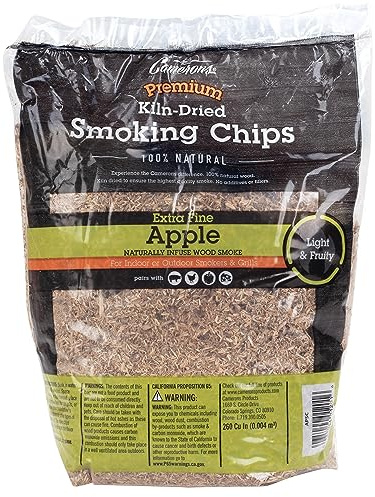 Camerons All Natural Extra Fine Apple BBQ Wood Chips, 260 Cu in Bag, 2 Lbs