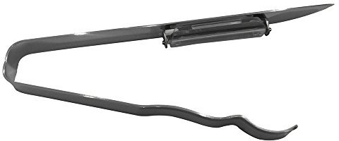 Weis 15008 pelador de espárragos 11 cm, Acero Inoxidable, Plata, 11 x 5.5 x 2 cm