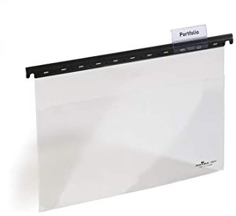 Durable 260419 Dossier Suspendu Transparent pour Document Format A4 - avec Cavaliers d'Indexation - Boîte de 25
