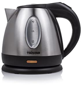 Tristar WK-1323 Bollitore Elettrico, 2000 W, 1.2 Litri, Acciaio Inossidabile, Multicolore