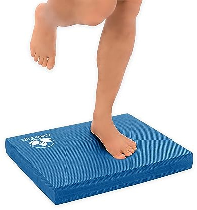 Clever Yoga Balance Pad - Non-Slip Foam Pad for Yoga, Exercise & Workout, Pilates, Gym, Fit, Stability Balance Trainer, Thick Foam Base, High-Density, Physical Therapy - Blue