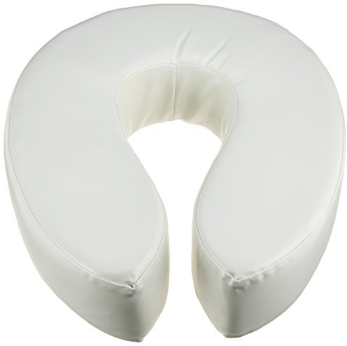 Homecraft Padded Raised Toilet Seat without Lid, Elevated Comfort Toilet Seat Support for Elderly, Handicapped and Disabled Users, White Colour, 10 cm