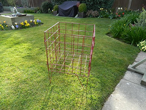 Garland Product Limited Garden Incinerator, Square Metal, Red, Compatible with Wood, Charcoal