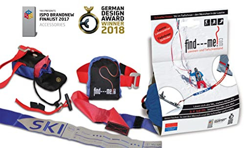 FIND-ME Tiefschneeband I Survival Outdoor Ausrüstung I 2x10m Leash I Lawinen Band – Tiefschneeband I Tourenski I Freeride I ergänzt LVs Gerät, Ski Zubehör im Skitouren Rucksack zum Tiefschneefahren