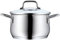 WMF Brilliant Kochtopf klein 16cm, Glasdeckel, Fleischtopf Induktion 2l, Cromargan Edelstahl satiniert matt, unbeschichtet