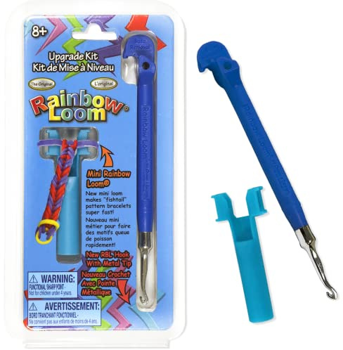 Rainbow Loom Crochet en métal Outil Kit de Mise à Niveau avec Code Anti Contrefaçon (Bleu)