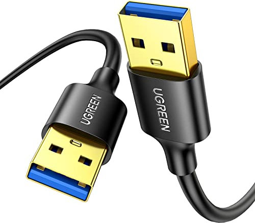 UGREEN USB Kabel 3.0 Super Speed Kabel A Stecker auf A Stecker USB Verbindungskabel kompatibel mit Drucker, Modems, Festplatten, Kameras usw. (2m)
