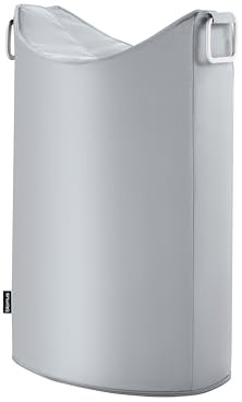blomus -FRISCO- Wäschesammler Grau, 65 Liter, mit zwei praktischen Tragegriffen, hochwertige Kunstfaser, trendiges Design, moderner Wäschekorb (H / B / T: 70 x 45 x 28 cm, Farbe: Grau, 65387)