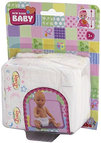 Simba 105561906 - New Born Baby 5 Windeln, für Puppen mit einer Größe von 38-43cm, ab 3 Jahre