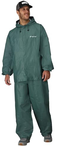 FROGG TOGGS Men's Ultra-Lite2 Waterproof Breathable Protective Rain Suit, Green, Large