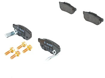 Bosch BP1315 - Brake Pads Car Rear Axle - Bosch Quality - Reduced Noise and Dust - ECE-R90 Certified - Copper-Free - 1 Set of 4 Pads - With Accessories