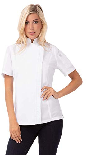 Chef Works Women's Bcwsz006whtxs Chef s Jacket, Black/White, XS UK