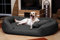 tierlando Komfort Hundebett Sammy | Robuster Polyester | Dicke Umrandung | L - XXXXL Hundesofa Größe: S5 / XXL 140cm | Farbe: 02/ Graphit/Grau