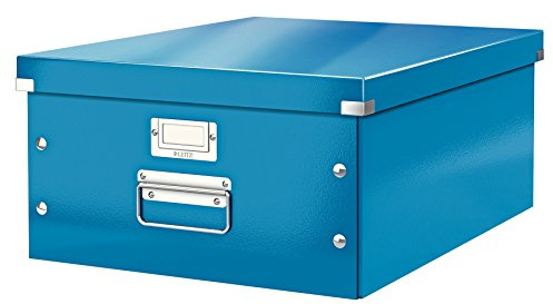 Leitz , Large storage and transport box, blue, with lid, for A3, Click & Store, 60454036