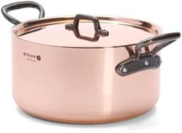 DE BUYER -6466.24 -faitout cuivre-inox a couv.a.fonte ø24