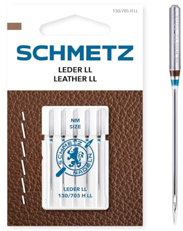 SCHMETZ | 5 Aiguilles pour machines à coudre | Cuir LL | 130/705 H LL | Grosseur 120/19