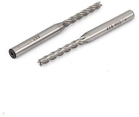 sourcing map 2Stk 4mmx6mm HSS 4 Schneiden gerader Schaft Schaftfräser schneide CNC Bohrer de de
