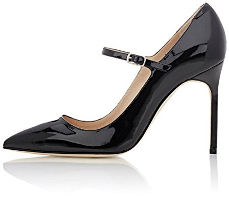 EDEFS - Escarpins Femme - Chaussures Mariage Talon Aiguille - Bride Cheville Boucle - Mary Janes - Noir - T.41