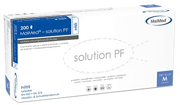 MAIMED solution PF Handsch. puderfrei M white 200 St