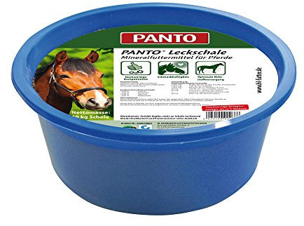 PANTO Mineralleckschale 10kg – Leckschale für Pferde und Ponys, Leckstein mit Mineralien & Spurenelementen, weniger als 10% Melasse