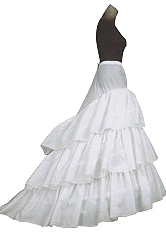 A-Line mujer enagua miriñaque blanca para novia guardainfante de novia enagua falda paseo nupcial de 3 capas vestido de novia accesorios de la boda fiestas de 3 aros, blanco