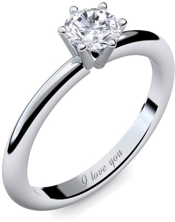 Engagement Ring for Women Sterling Silver 925 Proposal Promise Rings