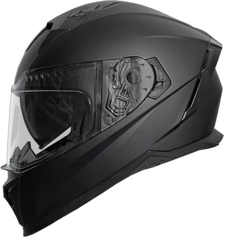 Integralhelm Helm Motorradhelm RALLOX 69 Schwarz Matt Größe L Sturzhelm
