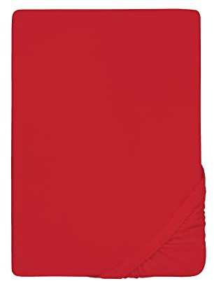 biberna Frottee-Stretch-Spannbetttuch 0012344 rot 1x 180x200 cm - 200x200 cm