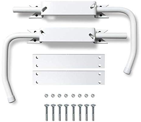 Bloquea contraventanas blanco especial PVC: 2 topes de contraventana con asa + 2 adaptadores PVC para abrir y cerrar fácilmente todas las contraventanas sin tener que asomarse. Bloqueo de las contraventanas abiertas. Facilidad y seguridad a diario