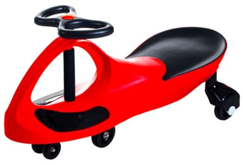 Wiggle Car - Ride on Toy for Ages 3 and Up - Toddler Ride on Toys with no Batteries, Gears, or Pedals Just Twist, Wiggle, and Go by Lil’ Rider (Red)