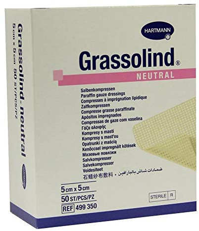 GRASSOLIND Salbenkompressen 5x5 cm steril 50 St