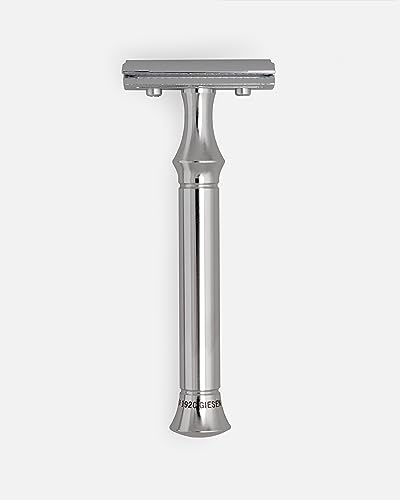 G&F - Vintage Edition Safety Razor, Stainless Steel, 10 Razor Blades