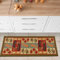 Ottomanson Sara's Kitchen-Kollektion Teppichläufer mit Gummirückseite und in Dunkel-Olivgrün mit grünem Gemüse-Design, 50 cm x 150 cm, Olivgrün