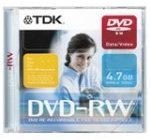 TDK – 1 x DVD-RW 4.7 GB 2 x – Jewel Case – Medios de Almacenamiento