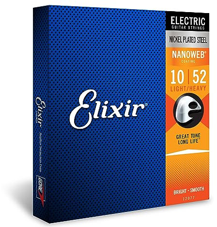 Elixir® Saiten E-Gitarrensaiten mit NANOWEB®Beschichtung, Light/Heavy (.010-.052)