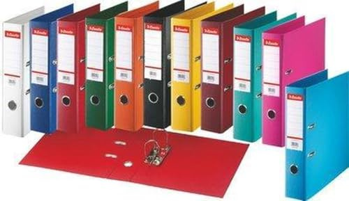 #10xEsselte Plastik-Ordner Standard, DIN A4, 50 mm, sortiert