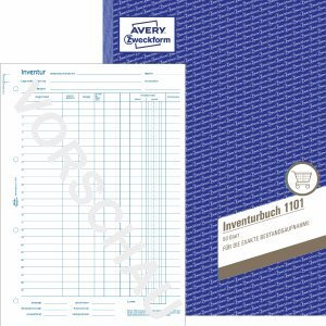 AVERY Zweckform 10 x Formularbuch Inventurbuch A4hoch weiß VE=50 Blatt