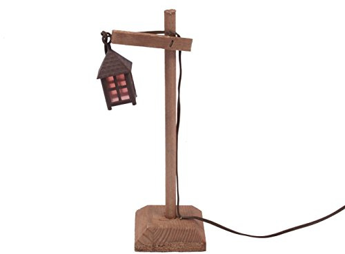 Ferrari & Arrighetti Lampione per Presepe con Lampadina LED e Spina Piccola 3.5V, Necessita Trasformatore Non Incluso, 5 x 15 x 5 Cm