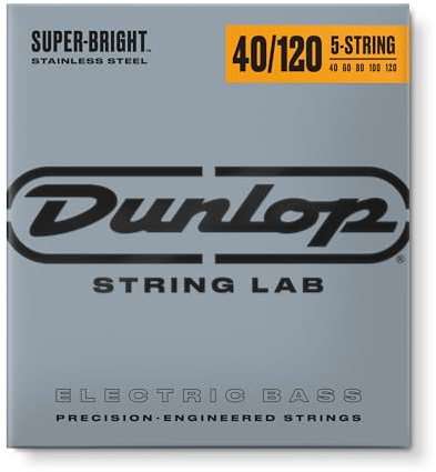 Jim Dunlop DBSBS40120 Lt-5/St Bass Super Bright Stainless Steel Bass String