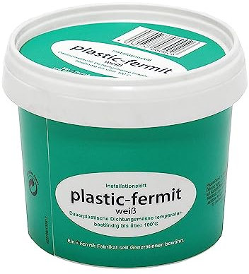 Stabilo-Sanitaer Plastic-fermit Dichtpaste 500g, Dauerplastische Dichtungspaste temperaturbeständig bis 100°C, knetbare Dichtungsmasse Kalt- und Warmwasser geeignet