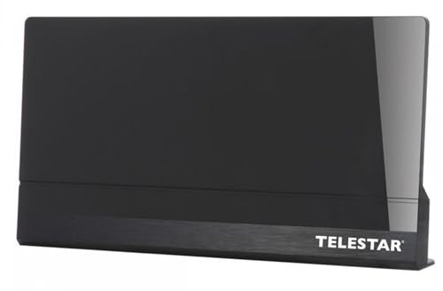 TELESTAR Antenna 9 LTE aktive DVB-T2 HD Antenne (Indoor & Camping, Innenantenne, Full HD, DVB-T/UKW/DAB+, LTE Filter, Verstärkung bis zu 45 dB) schwarz