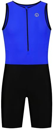 Rogelli Florida Combinaison à Manches Courtes pour Triathlon pour Enfants, Bleu/Noir, Taille 152-164